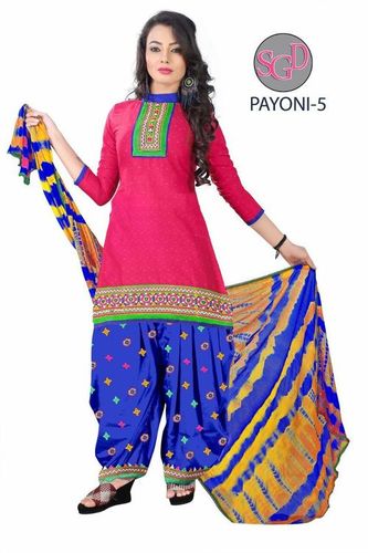 Cotton Patiala Dress Materials