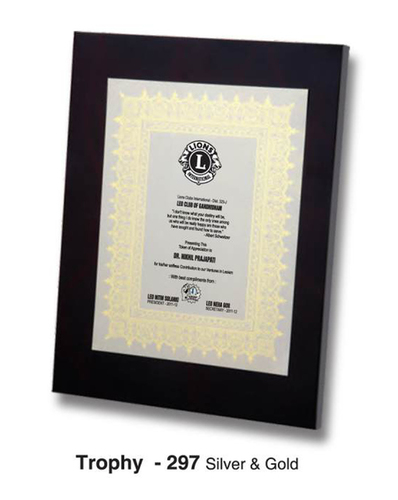 Wooden Plaque Silver Foil