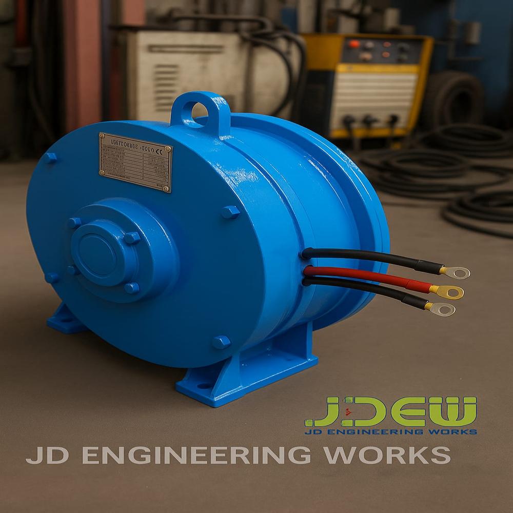 Permanent Magnet Ac Alternator - Wind Turbine Alternator, Green, 7.5 Kw, 415 V, 50 Hz, Air-cooled, H Class Insulation, Ip 54 Protection, 3000 Rpm Speed | Electric Start, Moderate Pressure, 24-month Warranty