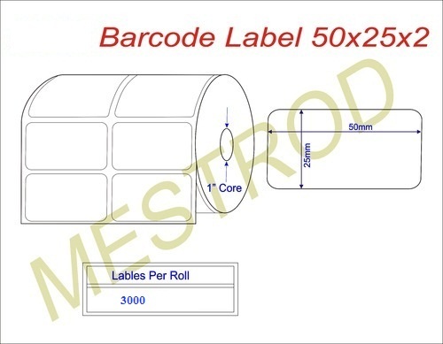 Barcode Label Paper Chromo (50*25*3000)