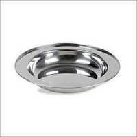 S.s Soup Plate - Stainless Steel, Silver Color , Coated Surface For Kitchen Use