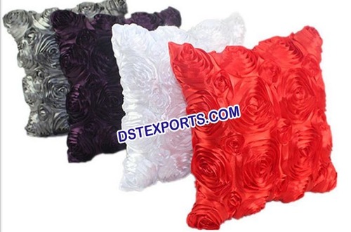 Decorated Rose Pillow Cover  