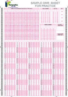 Recruitment Exam Omr Sheet