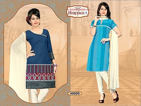 Multi Colored Cotton Salwar Kameez