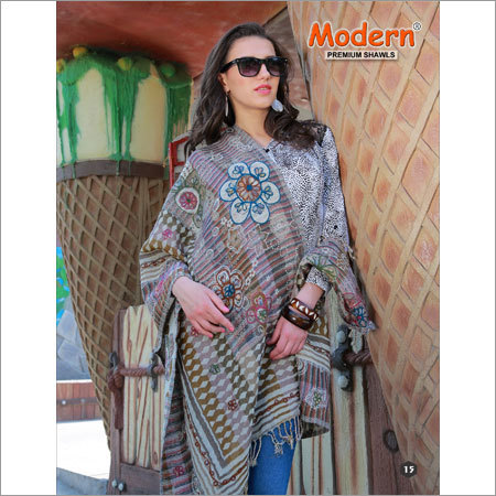 Gray Printed Ladies Shawls