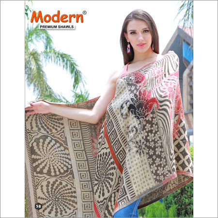 Viscose Printed Shawl - Standard Size, Multicolor Design | Machine Made for Daily, Bridal, and Wedding Use