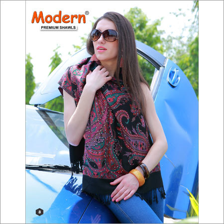 Fashion Scarves - Cotton Material, Medium Length | Black and Multicolor Embroidered Design for Daily Use