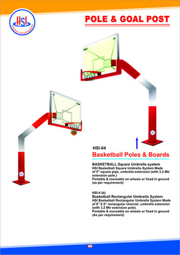 White Basketball Square Umbrella System