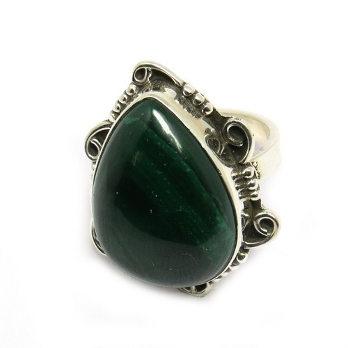 Spring Garland Malachite 925 Sterling Silver Ring
