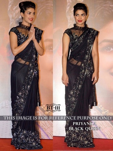 Black Designer Exclusive Net Saree