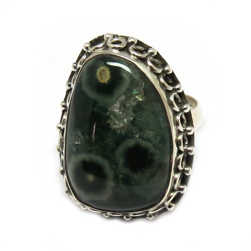 Pure Beauty Ocean Jasper 925 Sterling Silver Ring