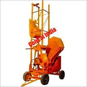 10-7 cft Concrete Mixer Mobile Hoist Hydraulic Hopper 2 Leg