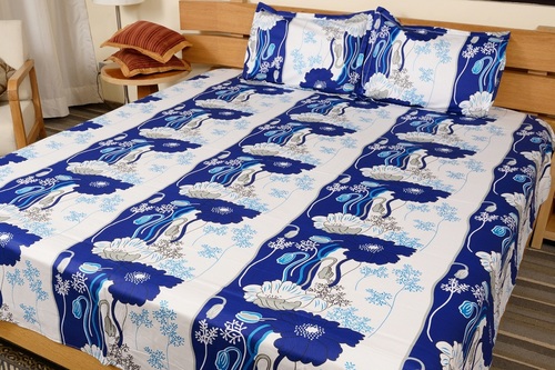 Blue Print Cotton Bedsheet