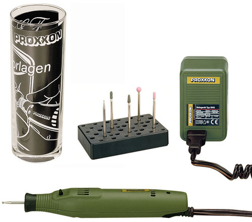 Complete engraving kit with trial glass