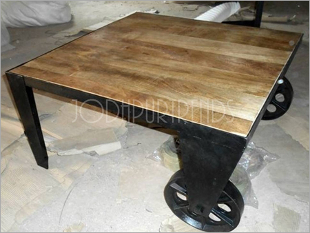 Industrial Wheel Coffee Table