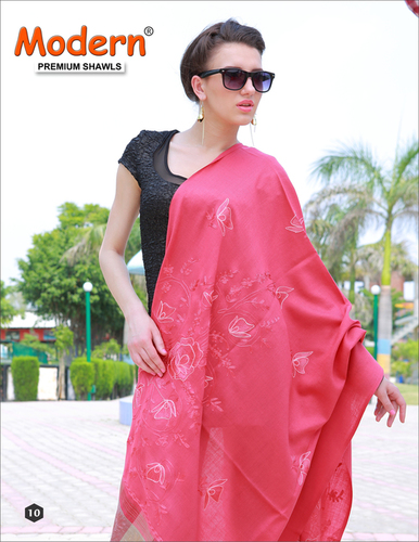 Pink Plain Shawls