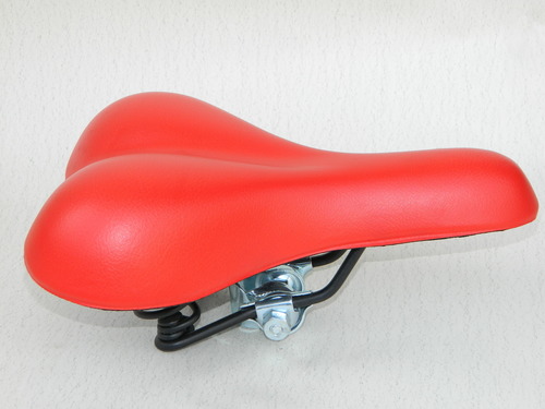 Model 703 Coloured - PP/CP Base, 280x200 mm, Red, Steel Spring Fitting | Comfortable Ride, Easy Mount, Durable Design