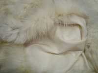 Pure White Silk Pashmina shawls with Fox Fur