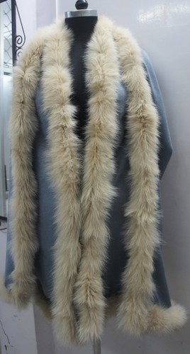 Silk Pashmina shawls with Four Side Fur