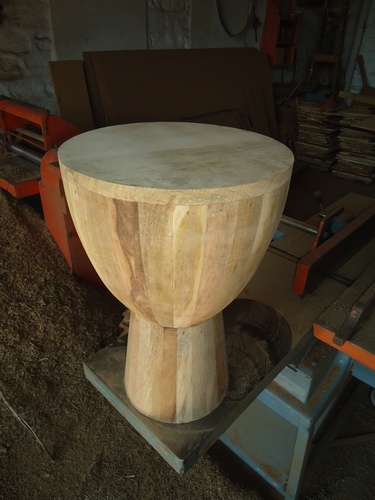Candle Holder - Wood, 16 Inch Diameter x 30 Inch Height, Beige | Elegant Design, Durable, Handcrafted, Modern Style
