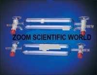 Boyle's Law Burettes - Glass & Plastic, 100 ml Graduated with Zero at Closed End, Transparent with Stopcock for Chemical Laboratory Use
