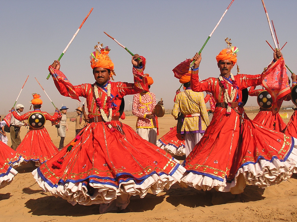 Red Kalidar Rajasthani Coustumes