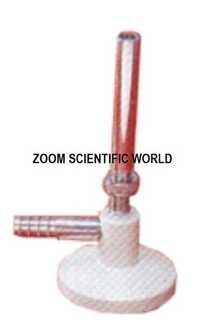 Semi Micro Burner - Stainless Steel And Plastic , Silver And White Finish For Chemical Laboratory Use