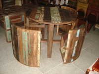 Reclaimed Wood Furniture - Reclaimed Wood, Variable Dimensions, Brown | Durable Wood, Antique Look, Smooth Finish, Easy Assembly