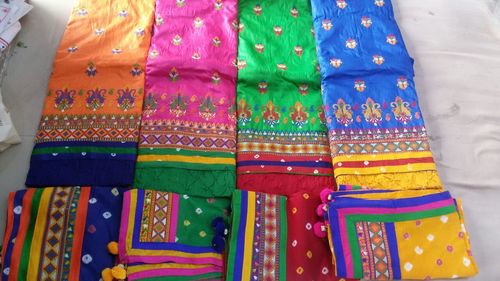Bandhani Dress With Work