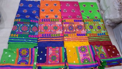 Bandhani Dress With Sleeve Work - Cotton, Multicolored, Varied Sizes | Stylish Bandhani, Embroidered Sleeves, Summer Wear, Comfortable Fit