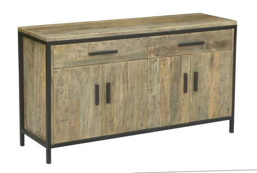 Wooden Sideboard with iron