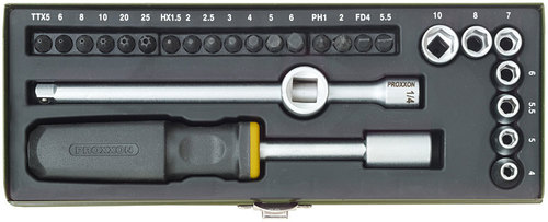 28-piece compact screwdriver set