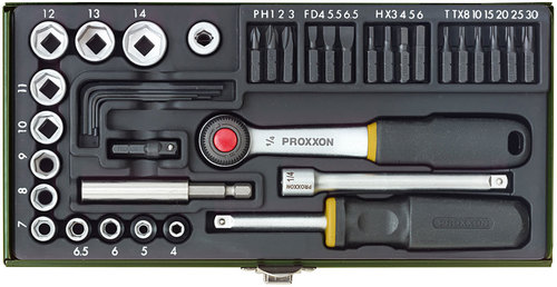 39-piece screwdriver socket set with magnetic adap