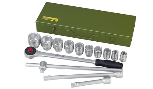 Socket set with square drive