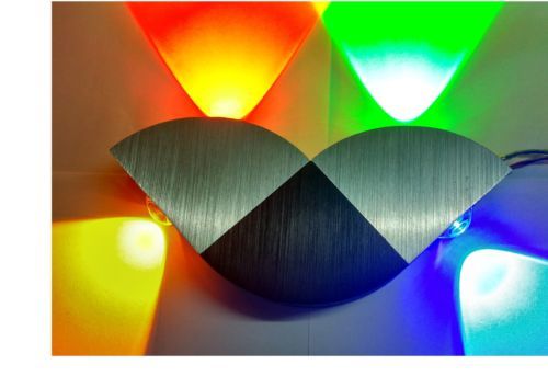 Pure Metal led wall light lamp crystal 4 convex lens