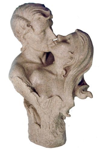 Lovers Couple Kissing Stone Made Sculpture Home Decorative Showpiece