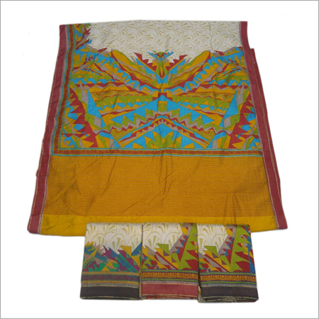 Resham Border Printed Fabrics