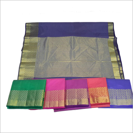 Balatan Jacquard Zari Border Dyed Fabrics
