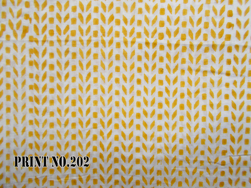 5 Yard Hand Block Print100% Cotton Fabric Cutline Geometrical Design