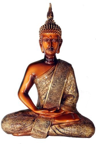 Elegant Blessing Buddha Home Decorative Wooden Idol Figure Showpiece Statue