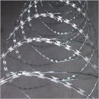 Silver Razor Barbed Wire