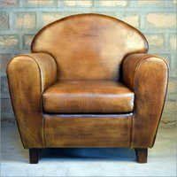 Industrial Vintage Upholstered Sofa - Finish: Polished