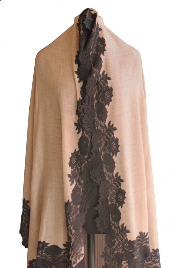 Pashmina Australian Lace Centre Stole