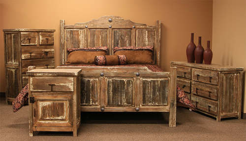 Bed Room Set - Wood Varied Dimensions Rustic Finish | Elegant Design Durable Ample Storage Easy Assembly Customizable Western Style 1 Year Warranty
