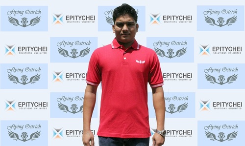 Polo with Doulbe Tipping Red
