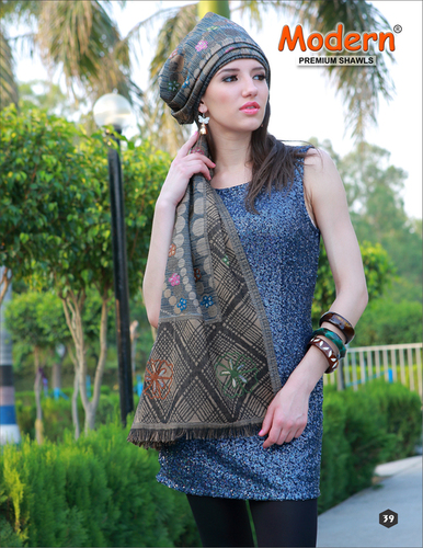 Dark Gray Yak Wool Shawls