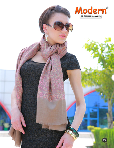 Light Brown Silk Wool Shawls