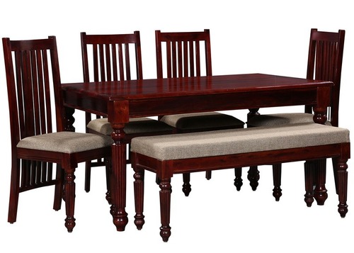 DINNING SETS - Wood, 72x36x30 inches, Brown | Elegant Design, Spacious Seating, Comfortable Chairs, Stylish Bench