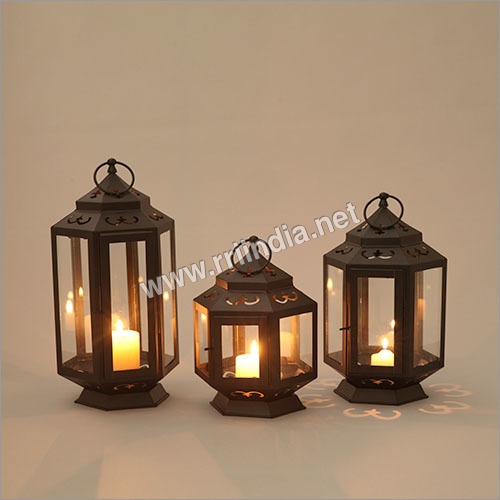 Brown Antique Finish Copper Lantern