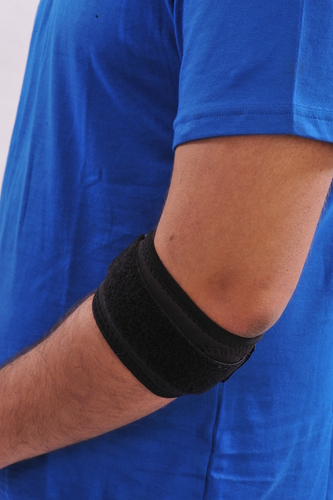 Drytex Tennis Elbow Support - Neoprene 8x3 Inches Black, 5mm Thickness | Pain Relief, Injury Prevention, Comfortable Fit